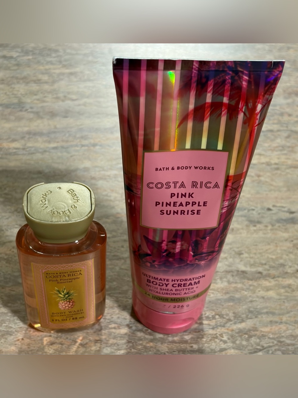 Bath & Body Works Costa Rica Pink Pineapple Sunrise Shower Gel and Body Cream